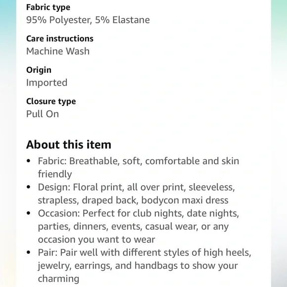 Floral Strapless Maxi Dress - Picture 4 of 5